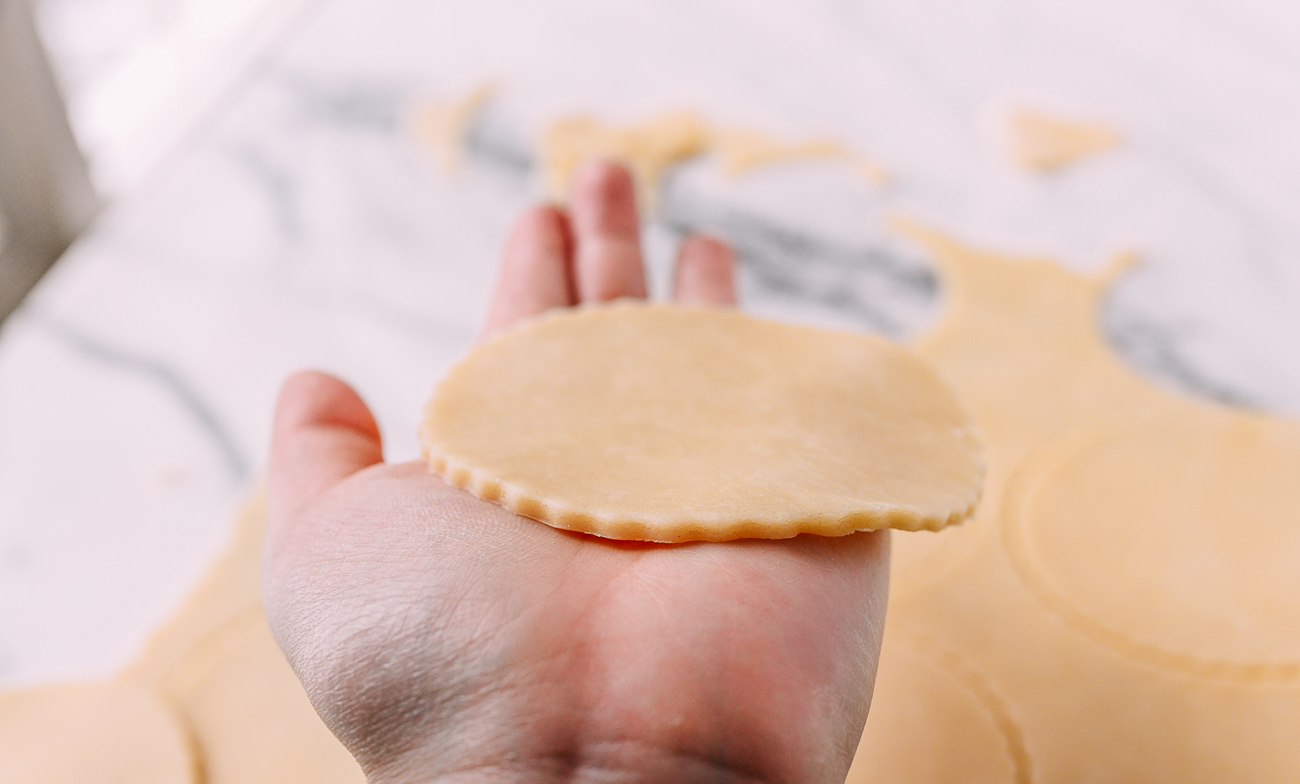 Dough rolled to proper thickness